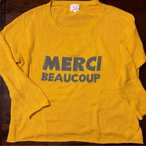 Darling “Merci Beaucoup” cotton sweater